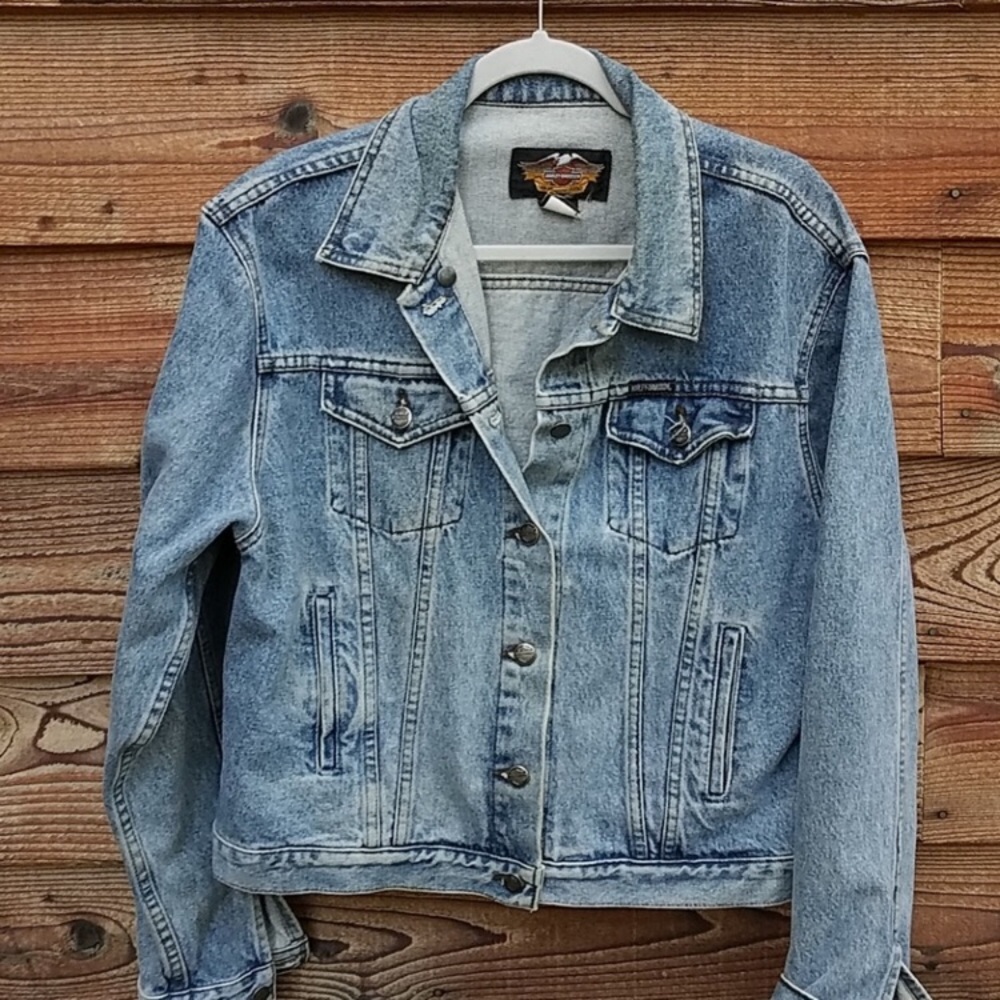 *Perfect condition* Harley Davidson Jean Jacket